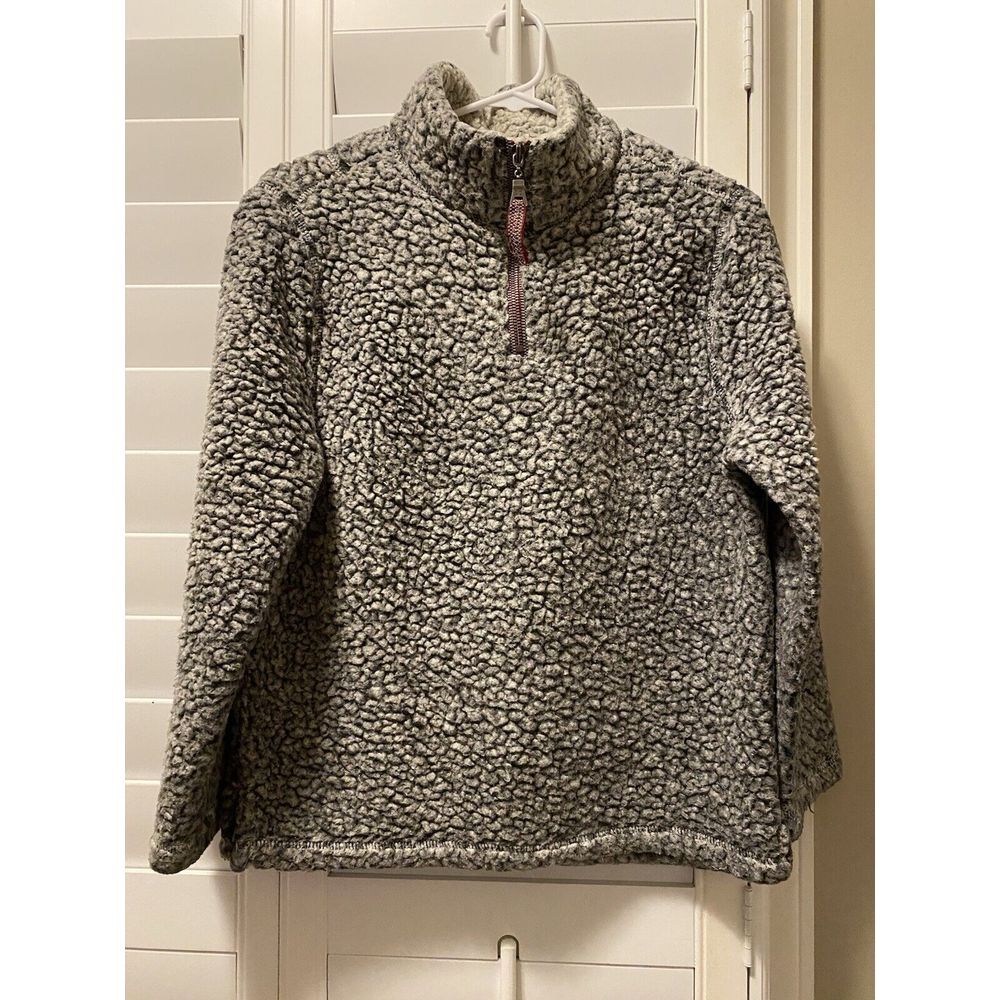 True Grit Sherpa Fleece Quarter Zip Pullover Cozy Plush Winter Sweater‎ Youth M
